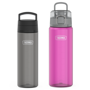 26oz Screw Top Lid & 32oz Spout Lid Tritan  Water Bottle Bundle - Smoke & Aubergine
